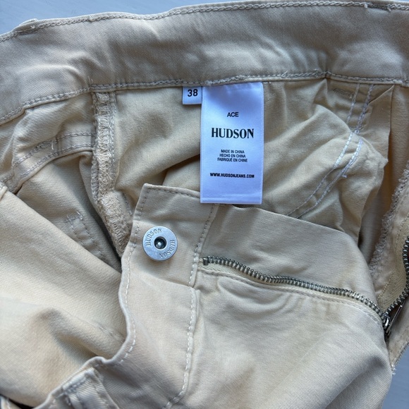 Hudson Men’s Ace Skinny Ivory Cotton Chino Pants Size 38 - Picture 6 of 11